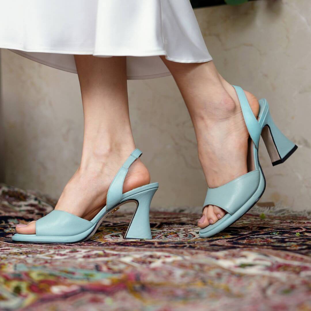 DAVINA 85 - Aqua Regina Romero Zapato Zapatilla Tacon Alto Para Dama en Piel