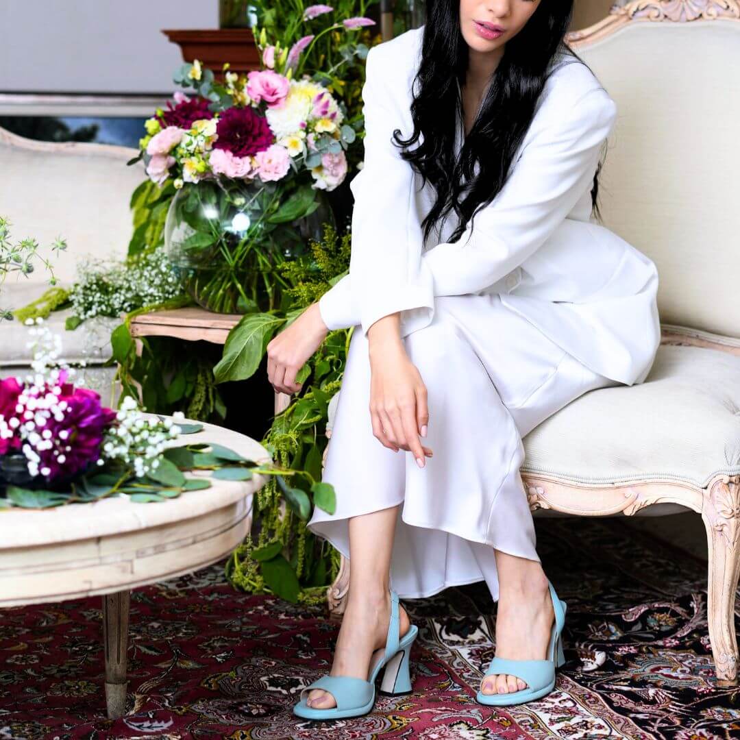 DAVINA 85 - Aqua Regina Romero Zapato Zapatilla Tacon Alto Para Dama en Piel