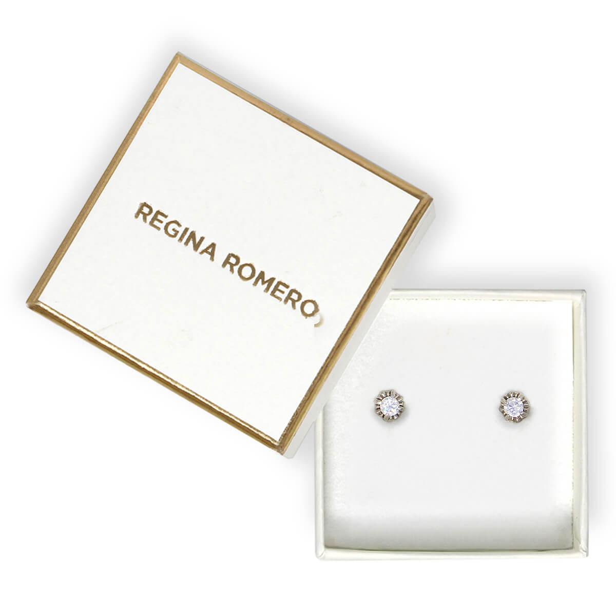 ARETES ST MORITZ - Cuarzo y Plateado Regina Romero Arete Para Dama