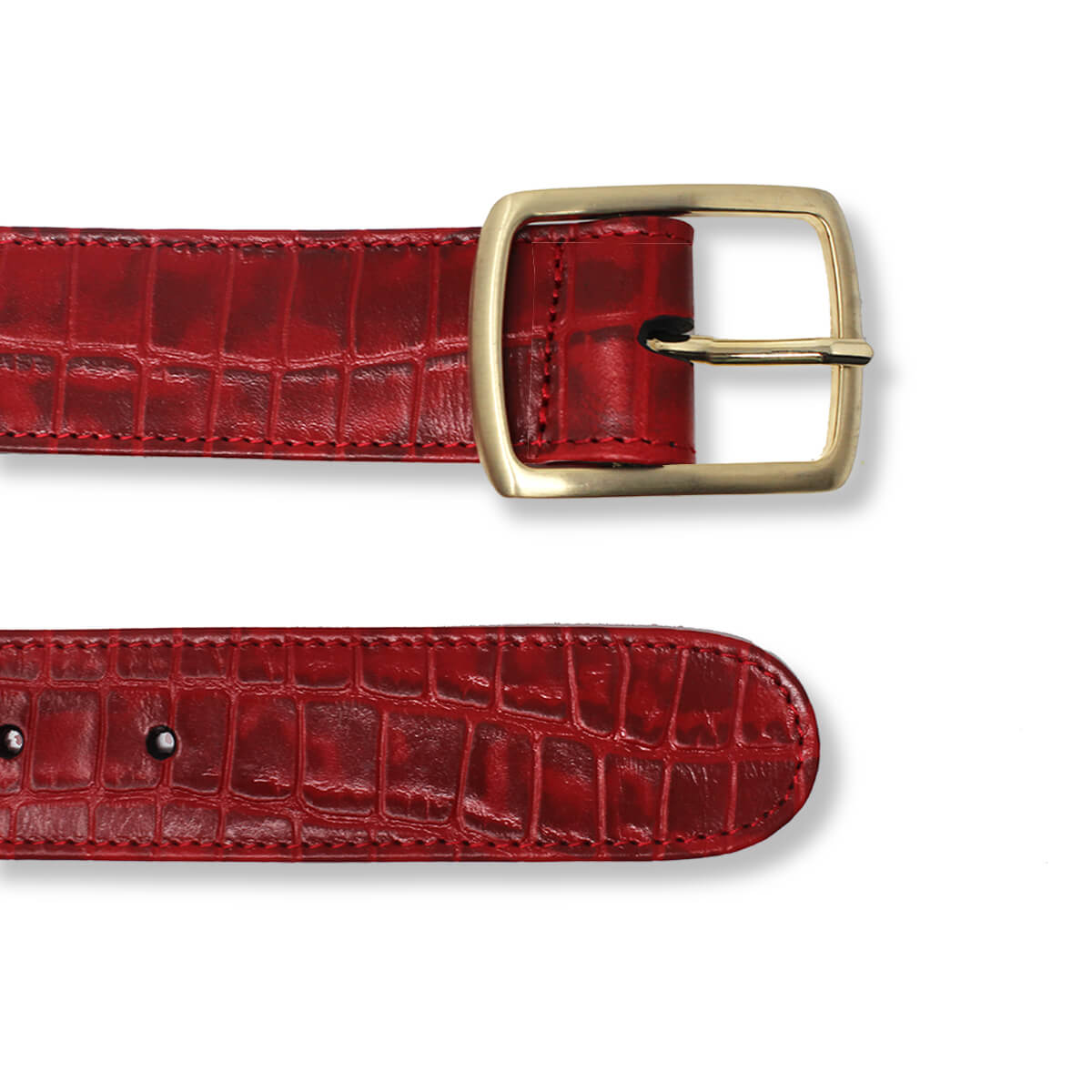 MAR - Rojo con Oro Regina Romero Accesorio Cinturon Para Dama en Piel