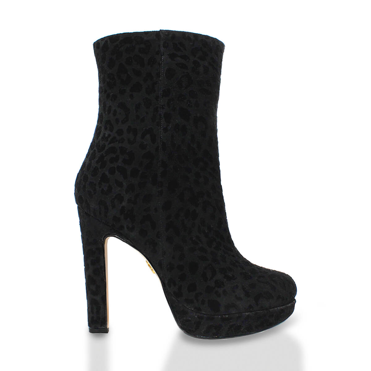 ALIX 120 - Negro Print Regina Romero Zapato Bota Botin Plataforma Tacon Alto Para Dama en Piel
