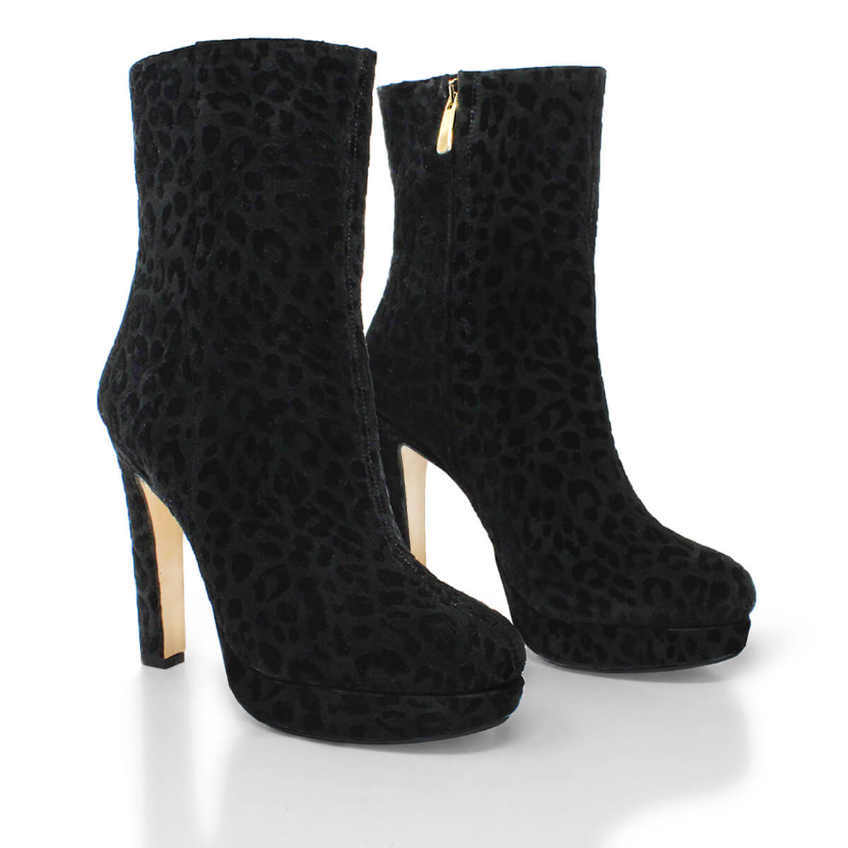 ALIX 120 - Negro Print Regina Romero Zapato Bota Botin Plataforma Tacon Alto Para Dama en Piel
