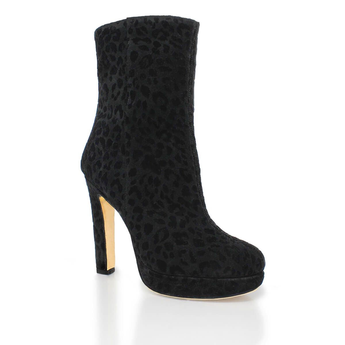 ALIX 120 - Negro Print Regina Romero Zapato Bota Botin Plataforma Tacon Alto Para Dama en Piel