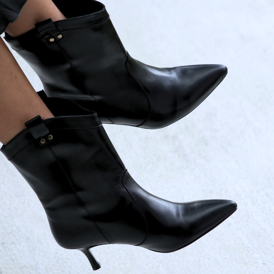 ARANTZA 60 - Negro Regina Romero Zapato Bota Botin Para Dama en Piel