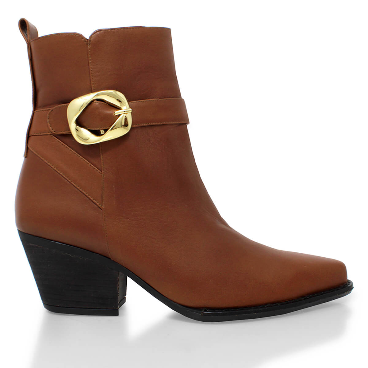 AUSTIN 60 - Avellana Regina Romero Zapato Bota Botin Tacon Bajo Para Dama en Piel