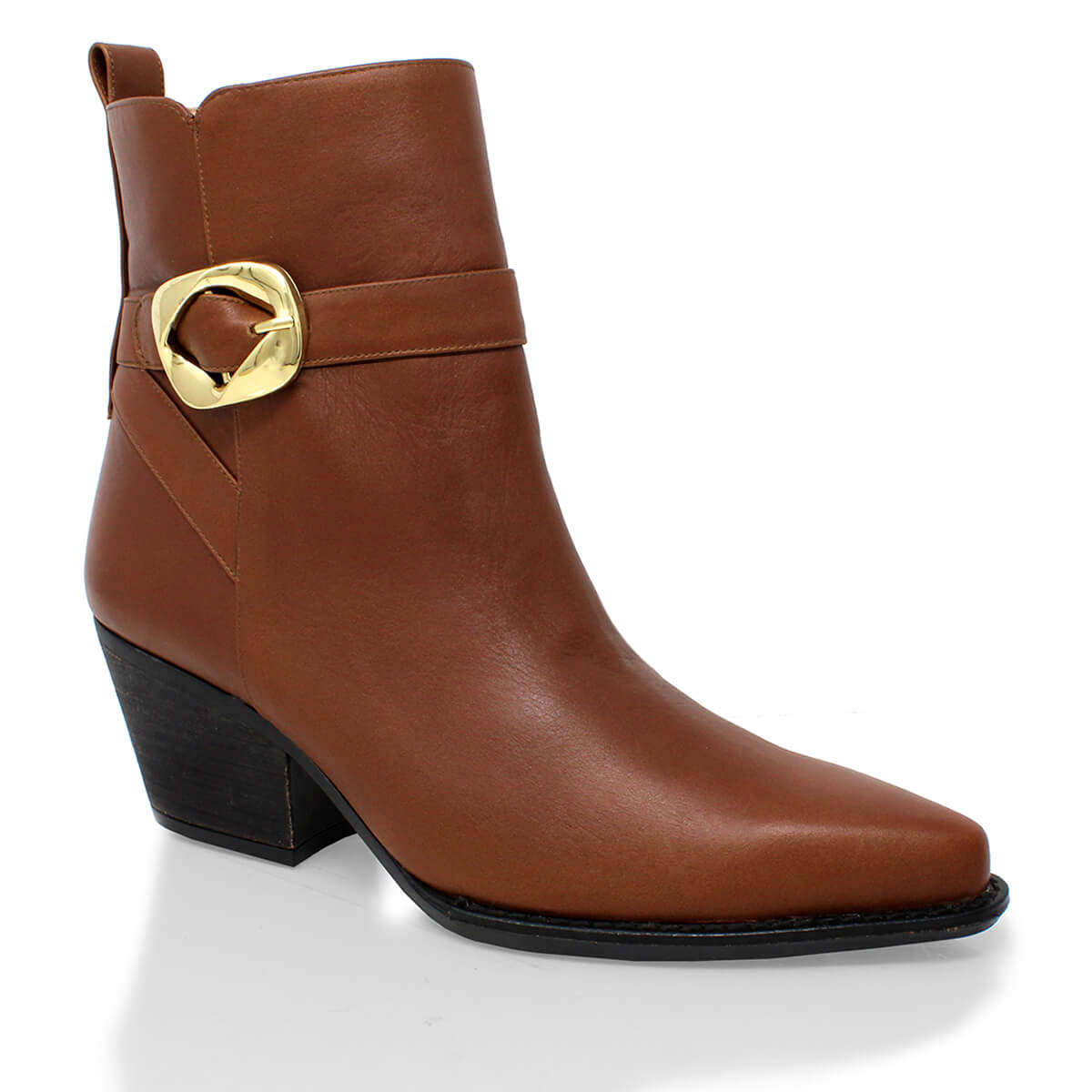 AUSTIN 60 - Avellana Regina Romero Zapato Bota Botin Tacon Bajo Para Dama en Piel