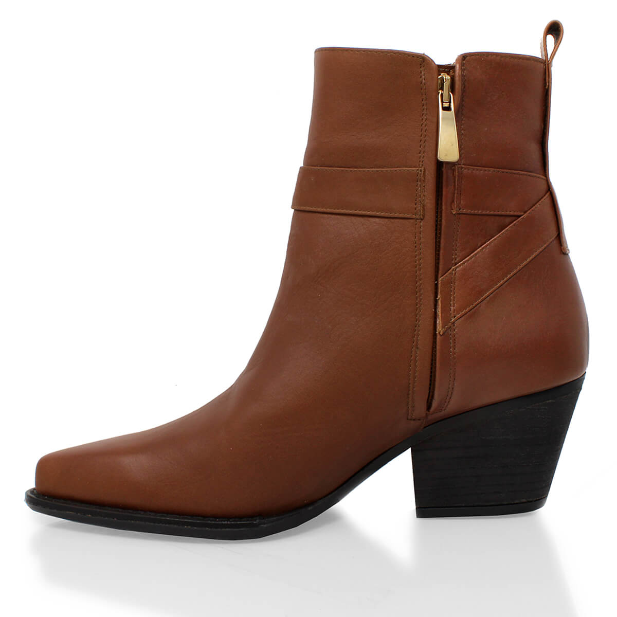 AUSTIN 60 - Avellana Regina Romero Zapato Bota Botin Tacon Bajo Para Dama en Piel