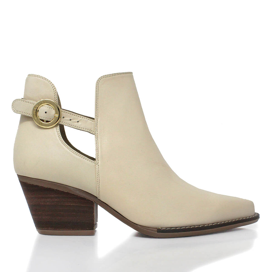 BLAKE 60 - Arena Regina Romero Low Heel Ankle Boot Shoe for Women in Leather