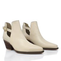 BLAKE 60 - Arena Regina Romero Low Heel Ankle Boot Shoe for Women in Leather