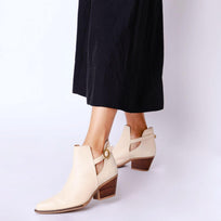 BLAKE 60 - Arena Regina Romero Low Heel Ankle Boot Shoe for Women in Leather