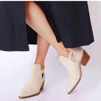 BLAKE 60 - Arena Regina Romero Low Heel Ankle Boot Shoe for Women in Leather