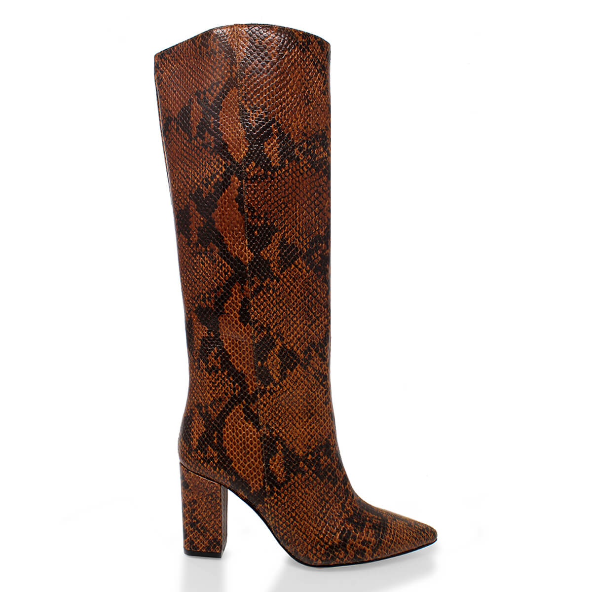 BROOKLYN 75 - Miel Regina Romero Zapato Bota Larga Tacon Alto Para Dama en Piel