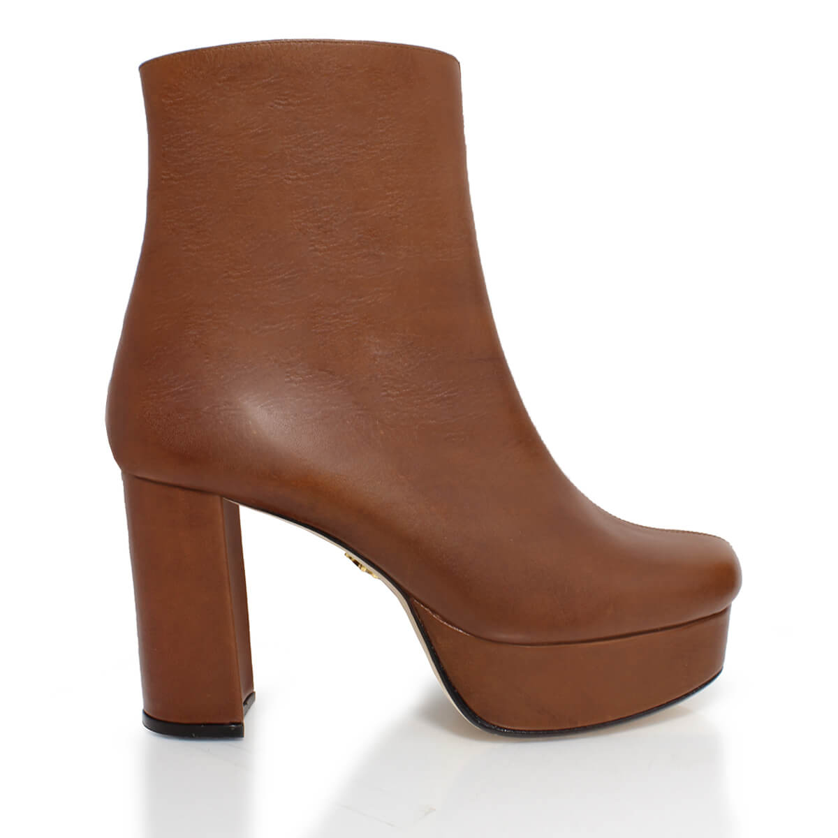 ELSY 95 - Tan Regina Romero Zapato Bota Botin Plataforma Tacon Alto Para Dama en Piel