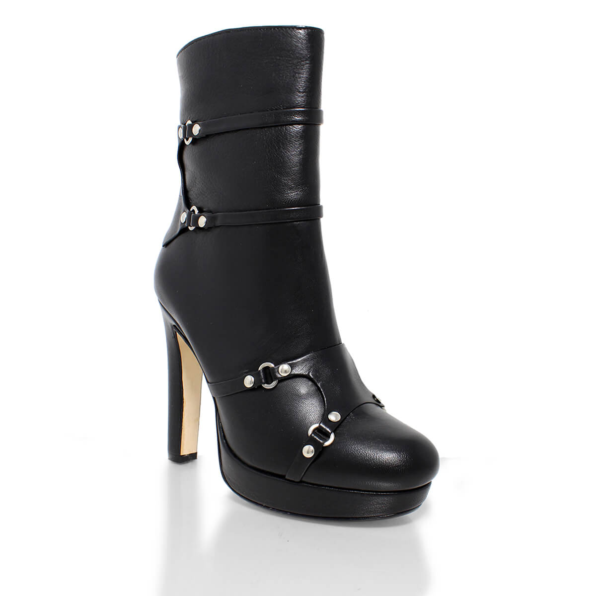 HARLEY 120 - Negro Regina Romero Zapato Bota Botin Plataforma Tacon Alto Para Dama en Piel