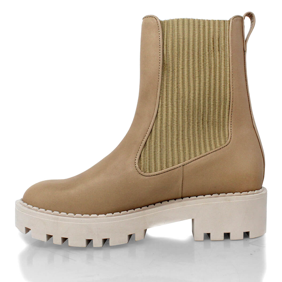 HERA - Beige Regina Romero Zapato Bota Botin Para Dama en Piel