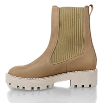 HERA - Beige Regina Romero Zapato Bota Botin Para Dama en Piel
