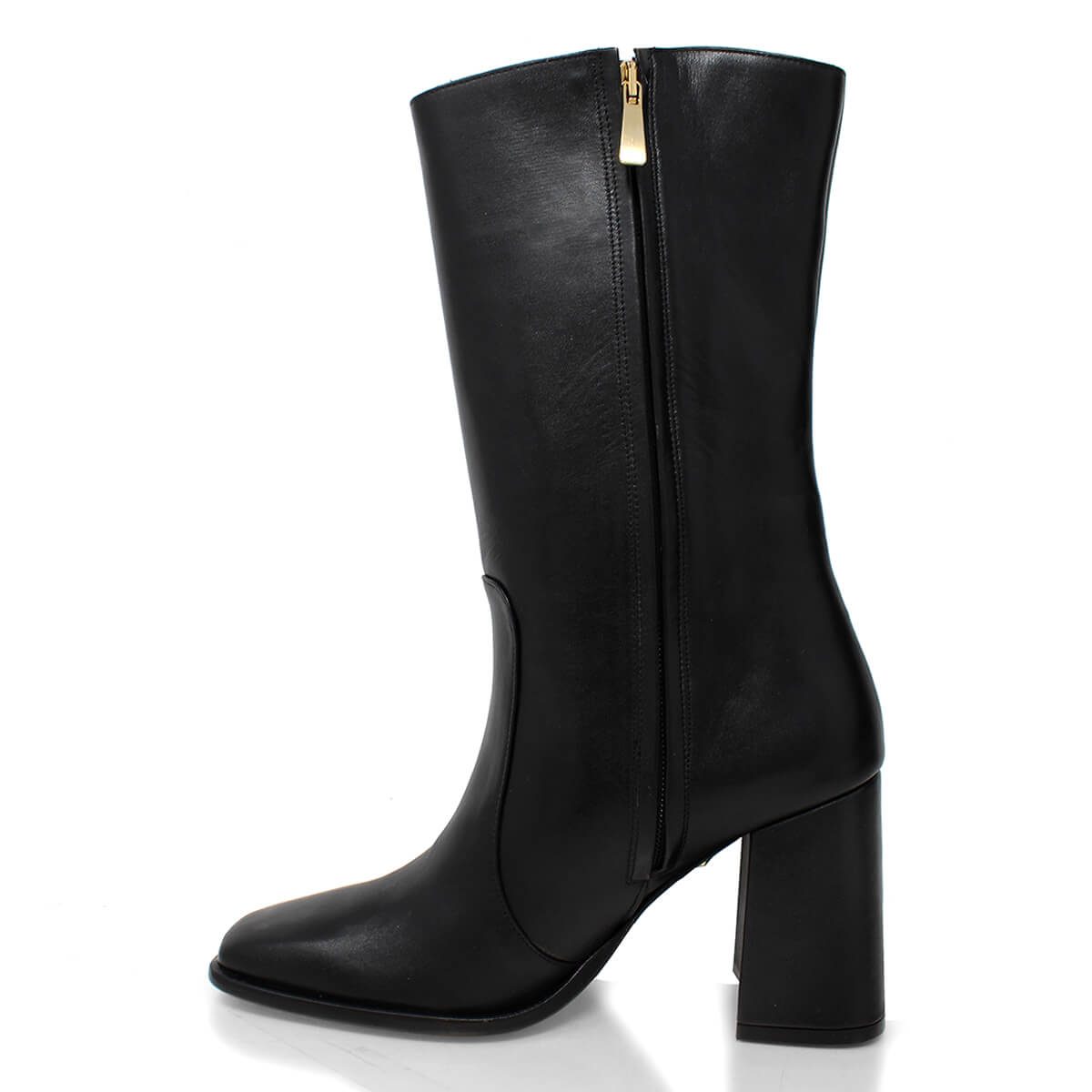 JOAN 75 - Negro Regina Romero Zapato Bota Botin Tacon Alto Para Dama en Piel