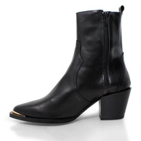 ROSARIO 70 - Negro Regina Romero Zapato Bota Botin Tacon Alto Para Dama en Piel