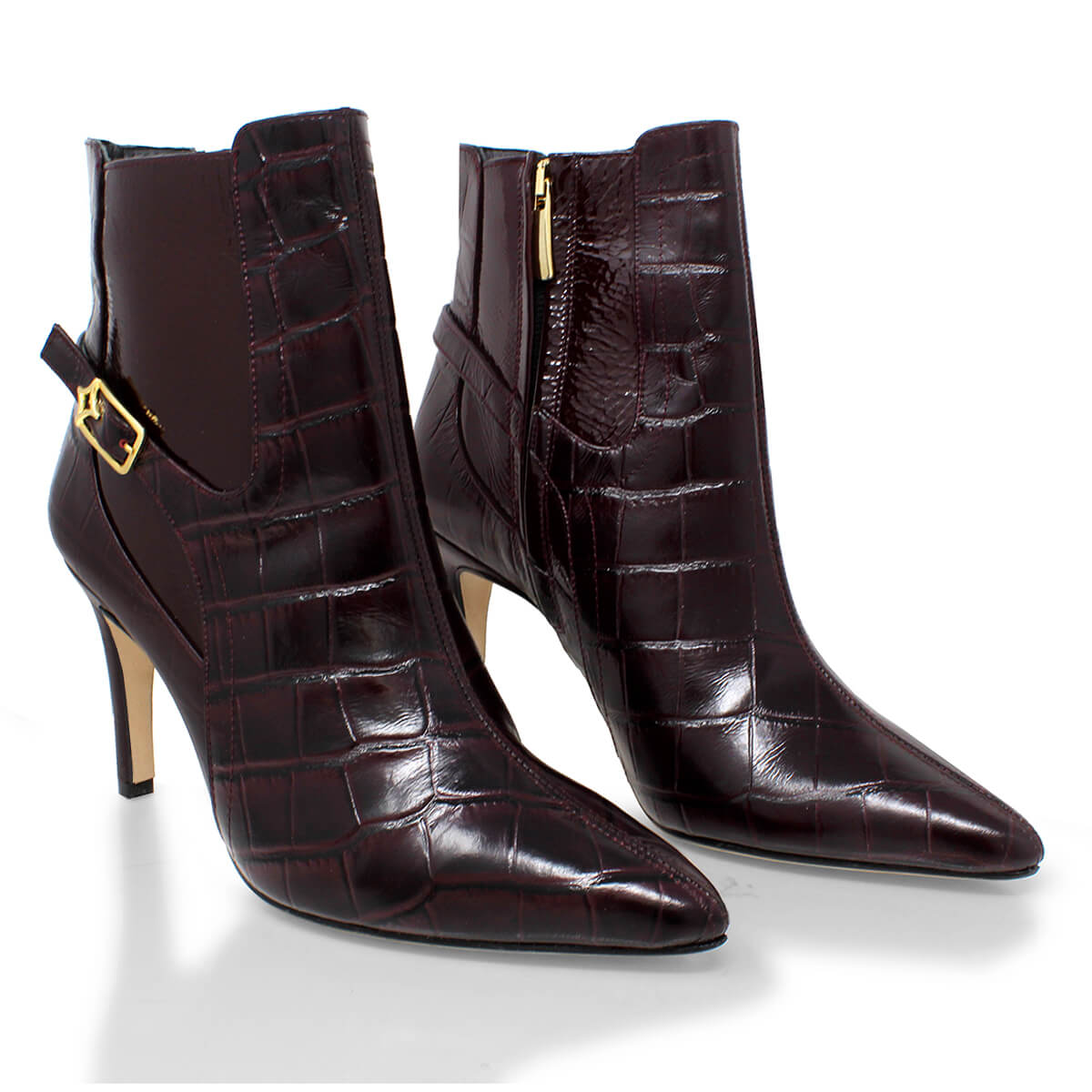 TIZIANA 85 - Vino Regina Romero Zapato Bota Botin Tacon Alto Para Dama en Piel