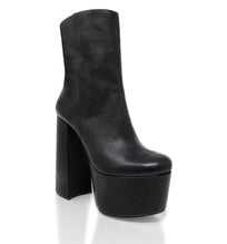 TOWER 150 - Negro Regina Romero Zapato Bota Botin Plataforma Tacon Alto para Dama en Piel