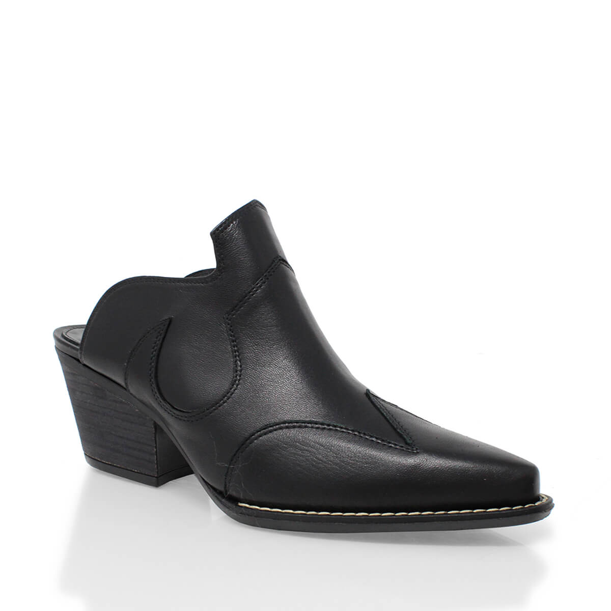 TRACY 60 - Negro Regina Romero Zapato Zapatilla Tacon Bajo Para Dama en Piel
