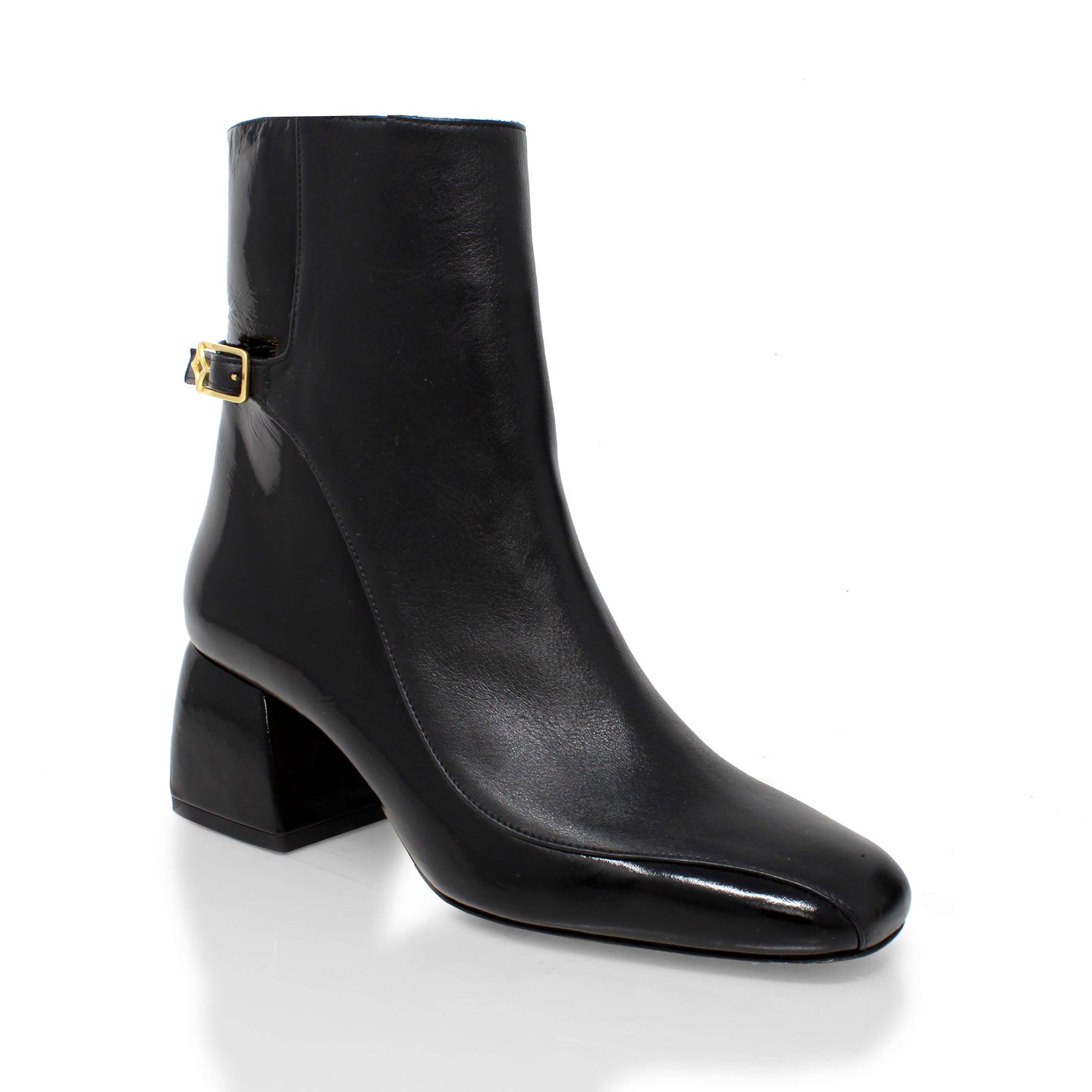 TRIANA 50 - Negro Regina Romero Zapato Bota Botin Tacon Bajo Para Dama en Piel