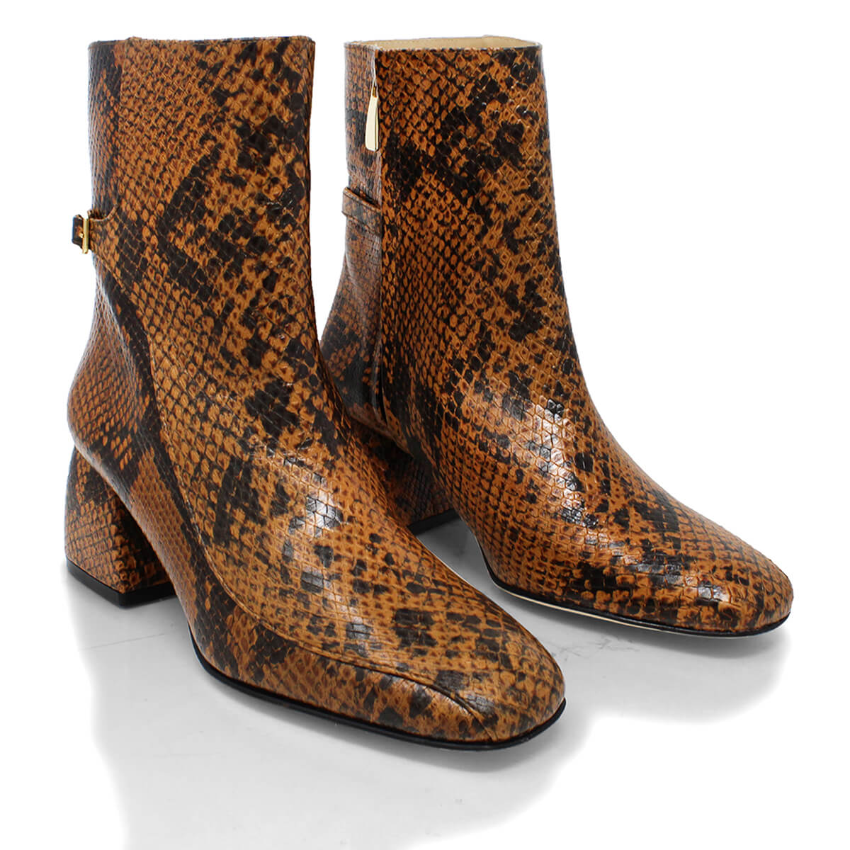TRIANA 50 - Miel Regina Romero Zapato Bota Botin Tacon Bajo Para Dama en Piel