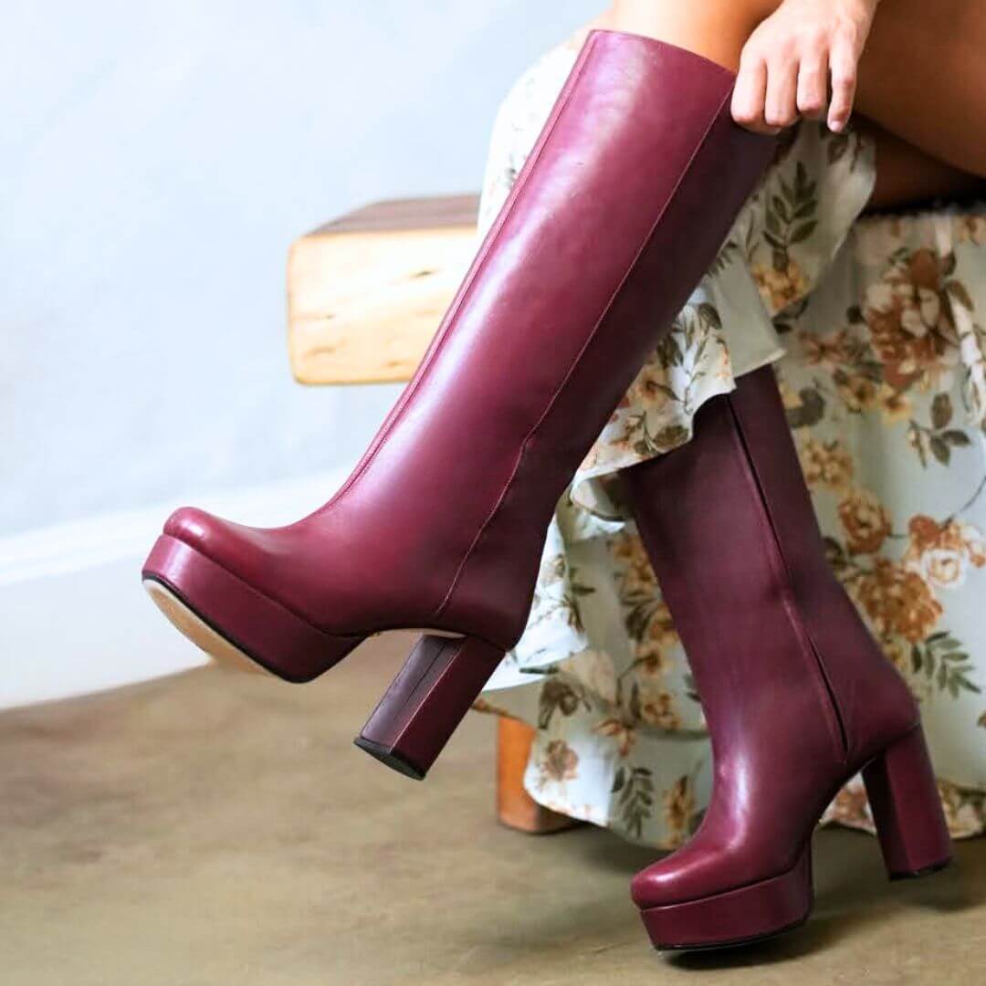 VALQUIRIA 95 - Vino Regina Romero Zapato Zapatilla Tacon Alto Para Dama en Piel