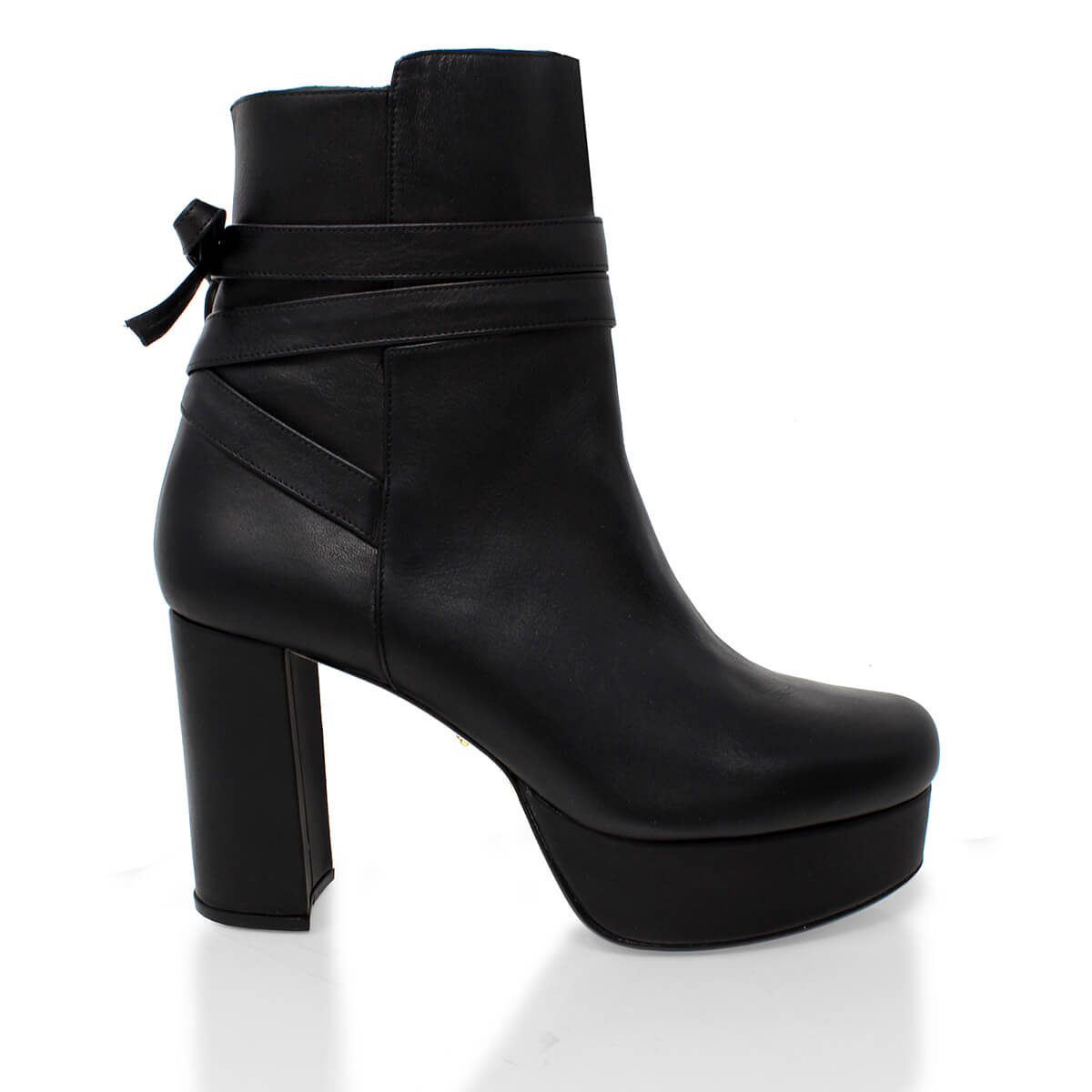ZELDA 95 - Negro Regina Romero Zapato Bota Botin Plataforma Tacon Alto Para Dama en Piel