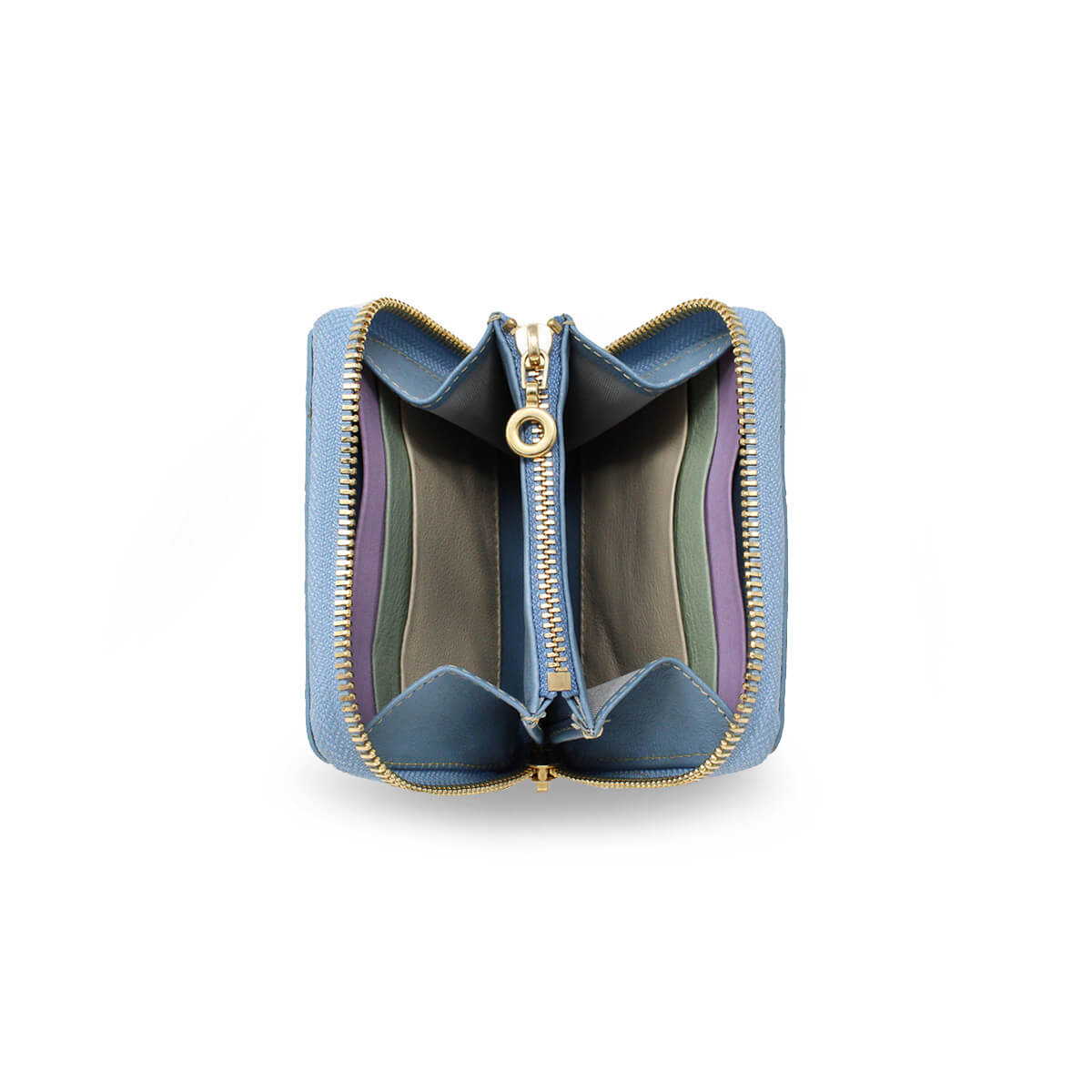 ATENEA - Azul Pastel Regina Romero Accesorio Monedero Para Dama en Piel