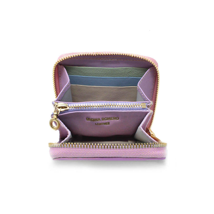 ATENEA - Rosa Pastel Regina Romero Accesorio Monedero Para Dama en Piel