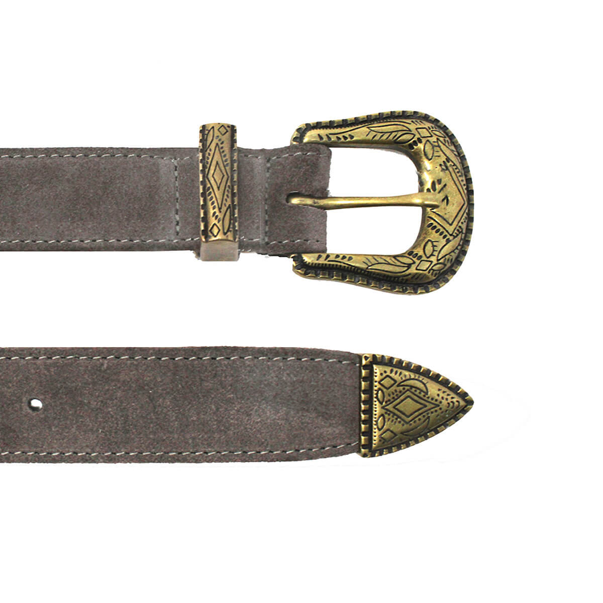 ANNA - Concrete Suede Regina Romero Women's Leather Belt Accessory