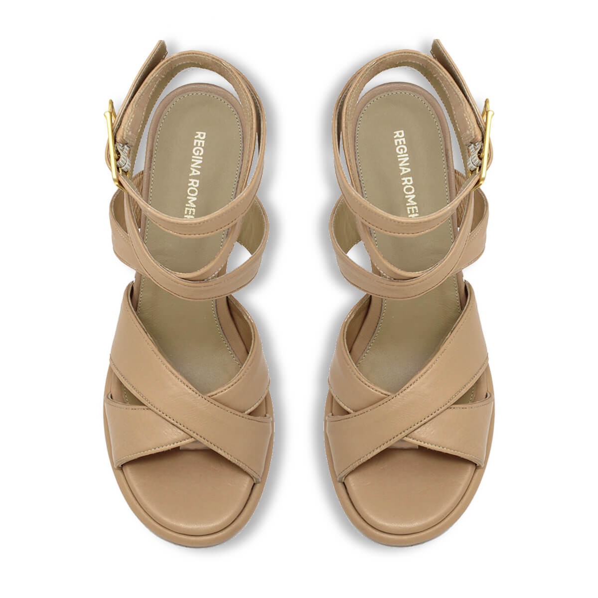 GIANNINA 85 - Beige Regina Romero Zapato Zapatilla Tacon Alto Para Dama en Piel