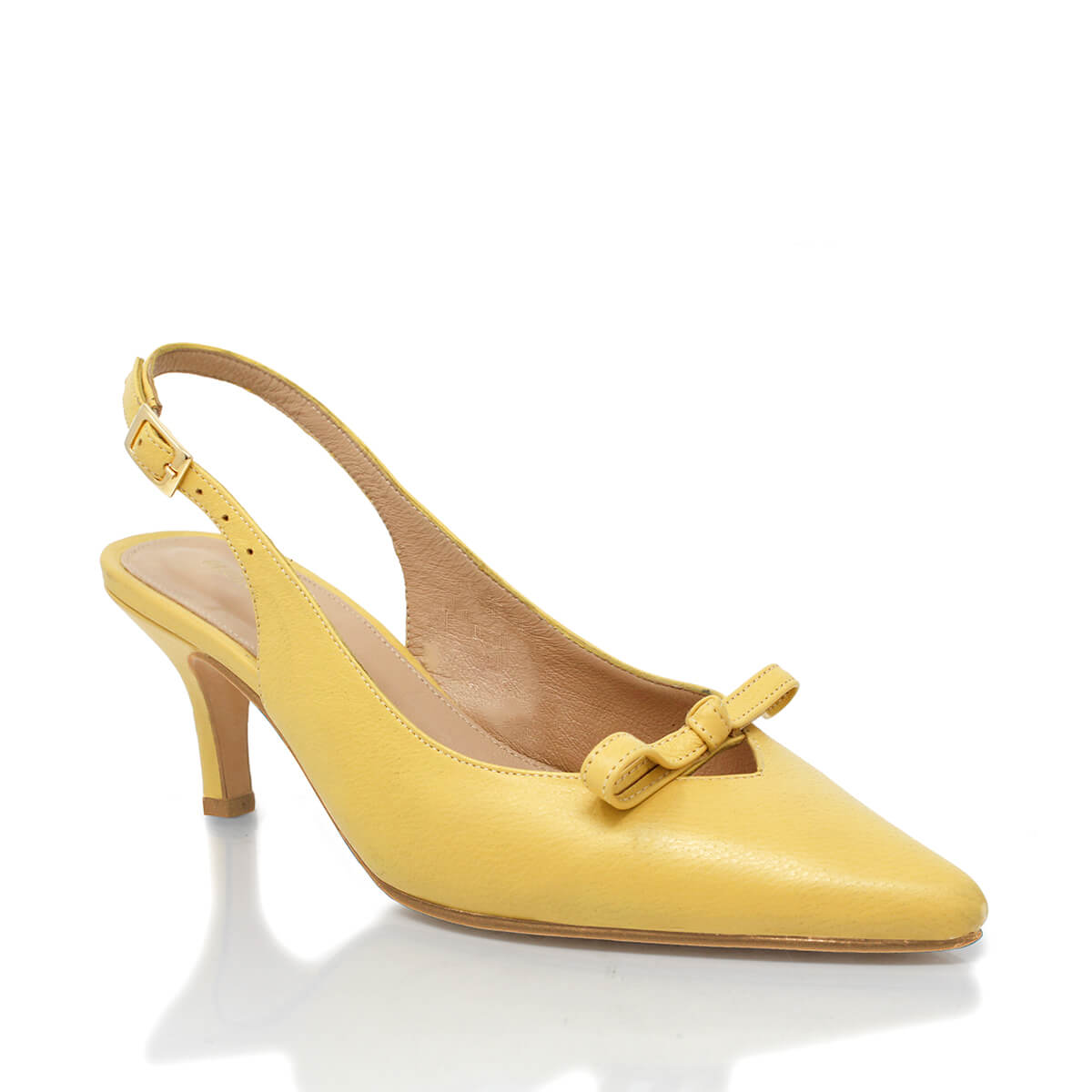 ANAHI 60 - Amarillo Regina Romero Zapato Sandalia Zapatilla Tacon Bajo Para Dama en Piel