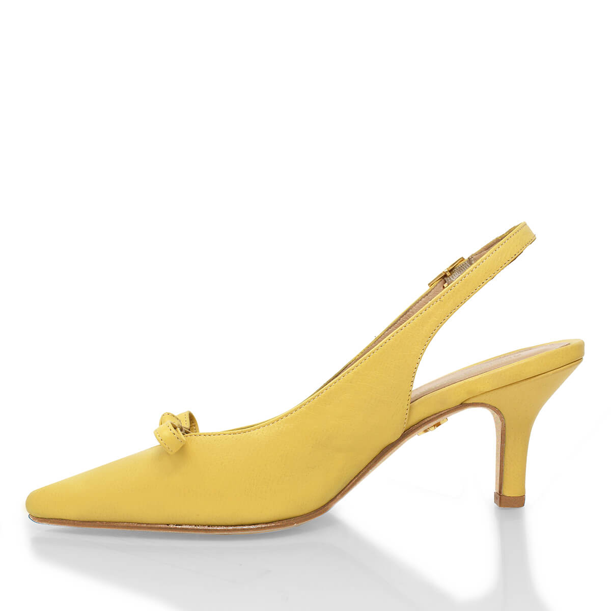 ANAHI 60 - Amarillo Regina Romero Zapato Sandalia Zapatilla Tacon Bajo Para Dama en Piel