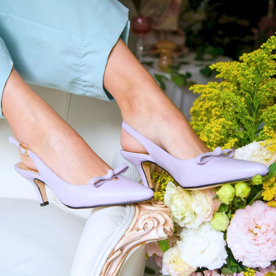 ANAHI 60 - Lila Regina Romero Zapato Sandalia Zapatilla Tacon Bajo Para Dama en Piel