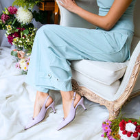 ANAHI 60 - Lila Regina Romero Zapato Sandalia Zapatilla Tacon Bajo Para Dama en Piel