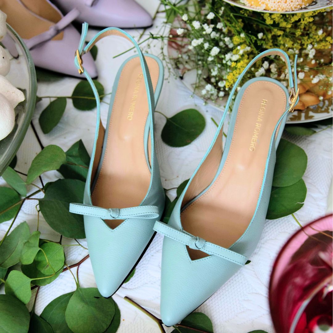 ANAHI 60 - Aqua Regina Romero Zapato Sandalia Zapatilla Tacon Bajo Para Dama en Piel