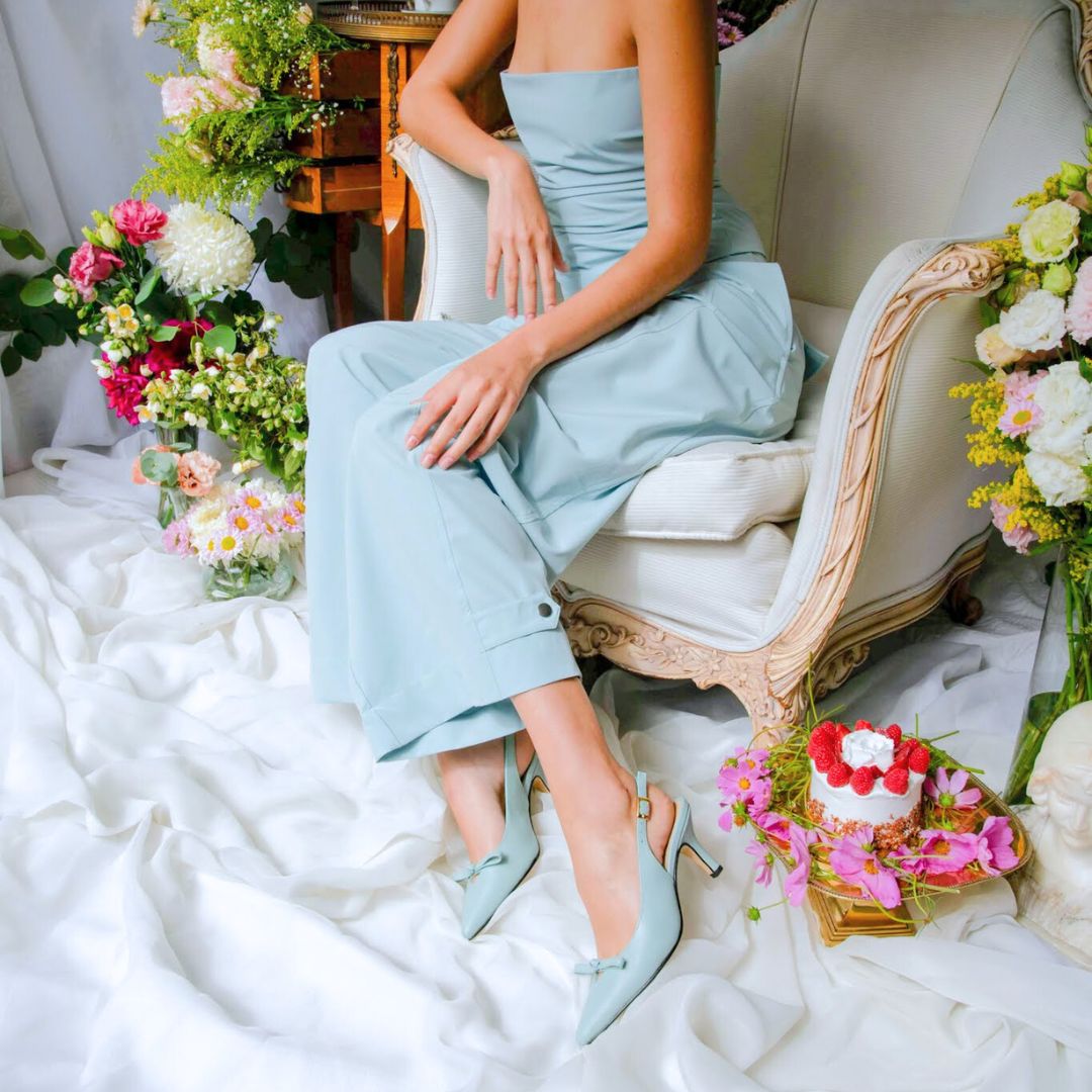 ANAHI 60 - Aqua Regina Romero Zapato Sandalia Zapatilla Tacon Bajo Para Dama en Piel