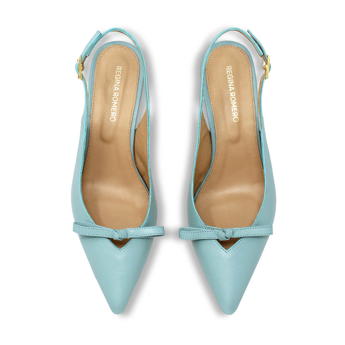 ANAHI 60 - Aqua Regina Romero Zapato Sandalia Zapatilla Tacon Bajo Para Dama en Piel