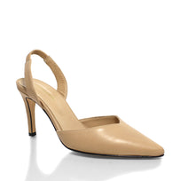 ROSANGEL 85 - Beige Regina Romero Zapato Sandalia Zapatilla Tacon Alto Para Dama en Piel