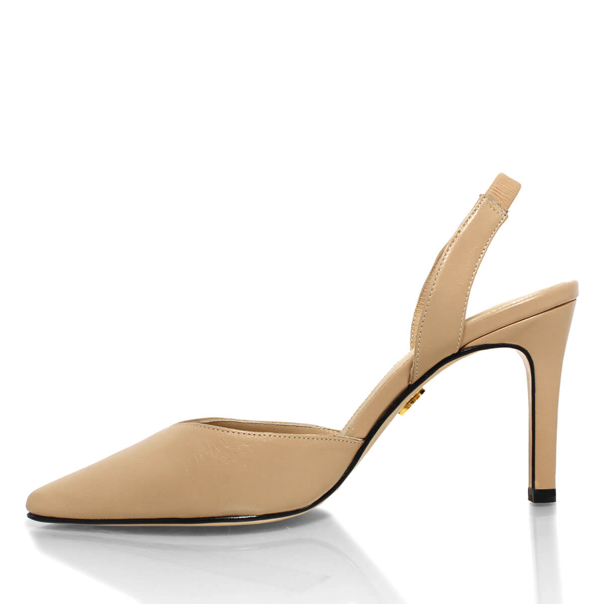 ROSANGEL 85 - Beige Regina Romero Zapato Sandalia Zapatilla Tacon Alto Para Dama en Piel