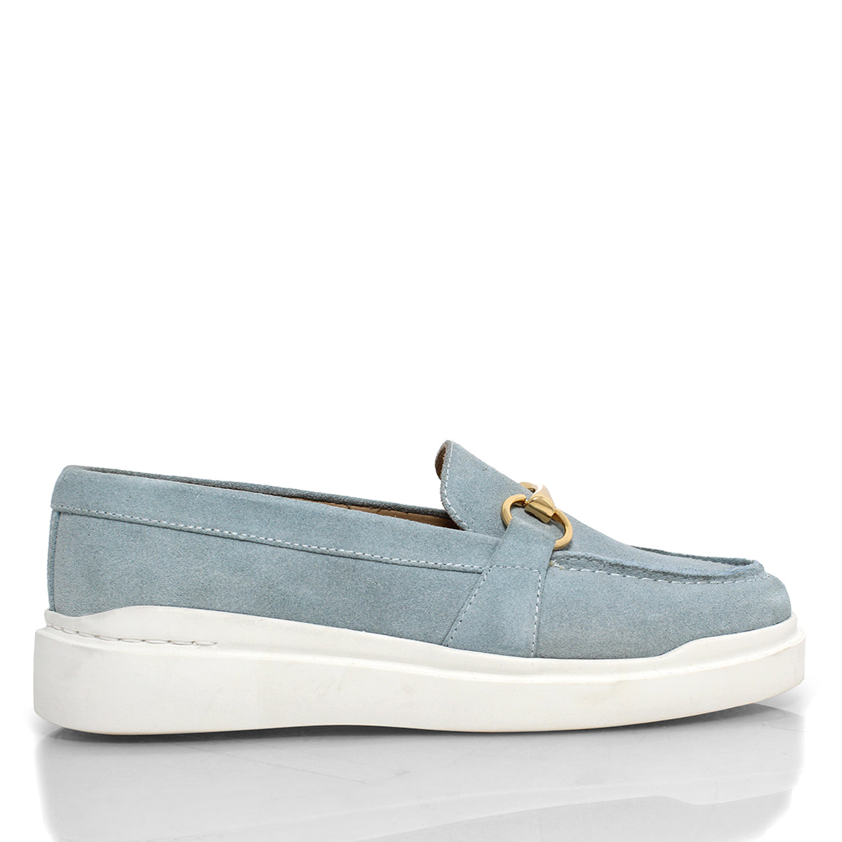 JUDY FLOW - Azul Claro Regina Romero Zapato Tenis Urbano Sport Para Dama en Piel