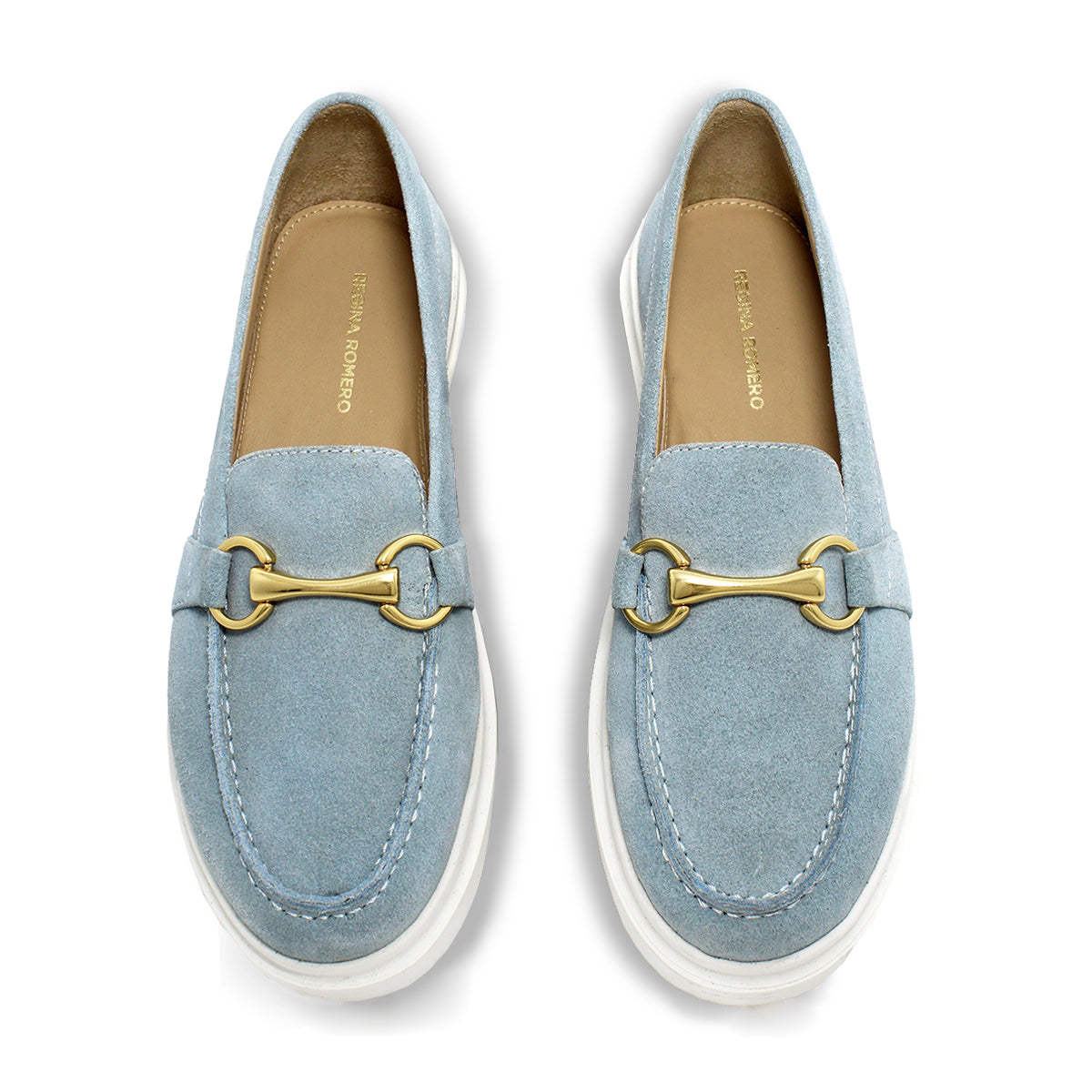 JUDY FLOW - Azul Claro Regina Romero Zapato Tenis Urbano Sport Para Dama en Piel