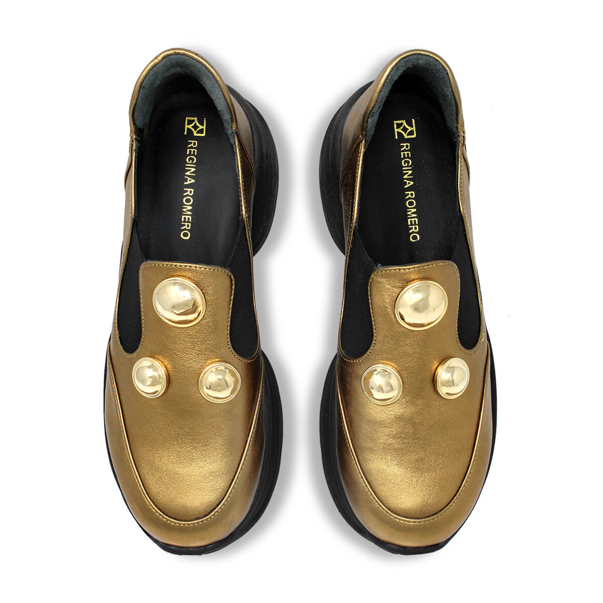 ODETTE 75 - Oro Viejo Regina Romero Zapato Tenis Urbano Sport Para Dama en Piel