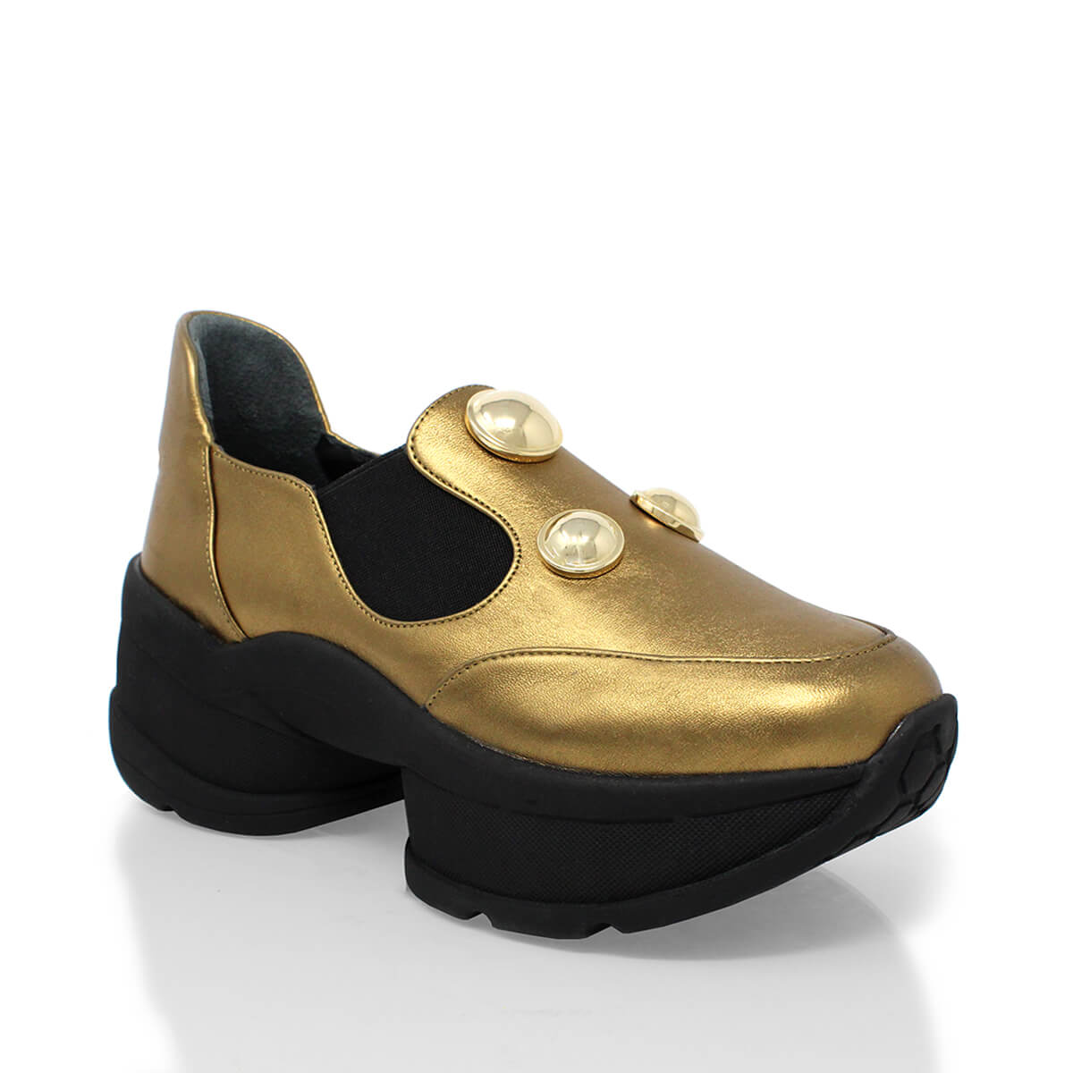 ODETTE 75 - Oro Viejo Regina Romero Zapato Tenis Urbano Sport Para Dama en Piel