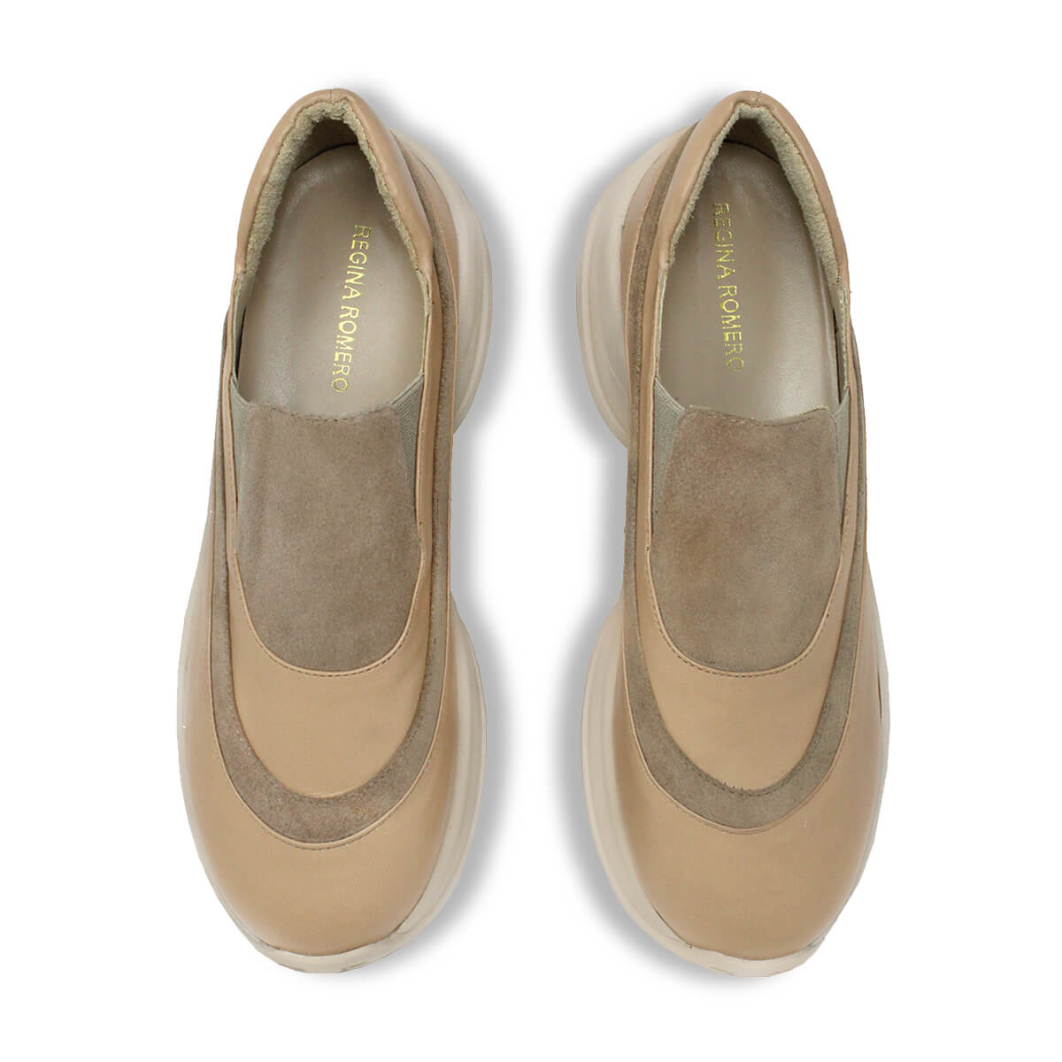 ALICE 75 - Beige Regina Romero Zapato Tenis Urbano Sport Para Dama en Piel