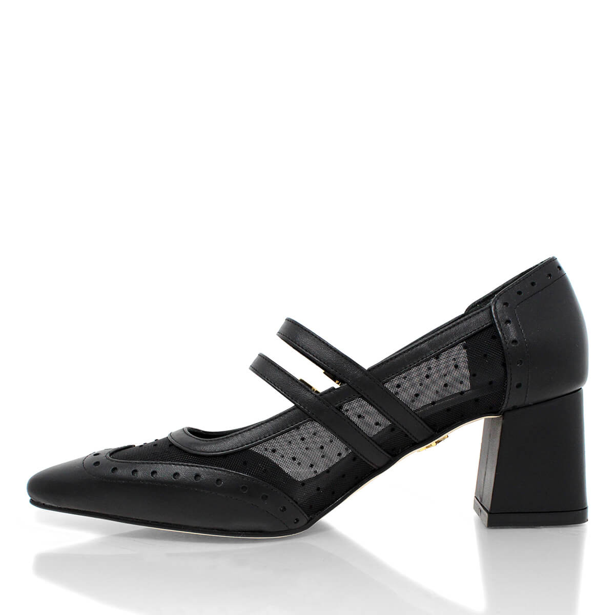 SUKI 50 - Negro Regina Romero Zapato Zapatilla Tacon Bajo Para Dama en Piel