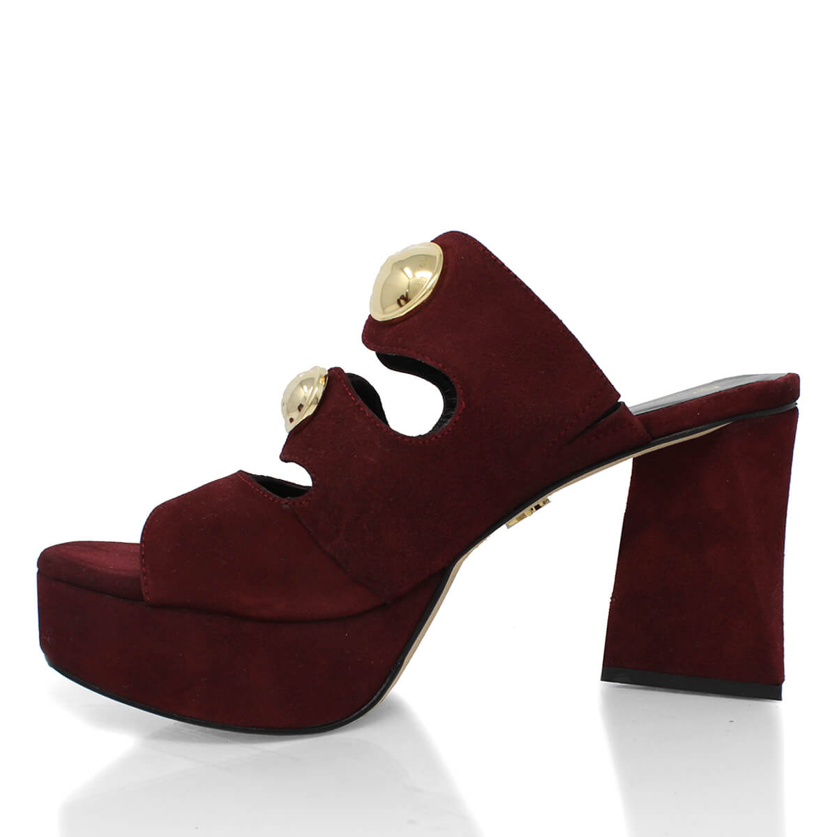 CALIPSO 95 - Old Gold Regina Romero High Heel Platform Sandal Shoe for Lady in Leather