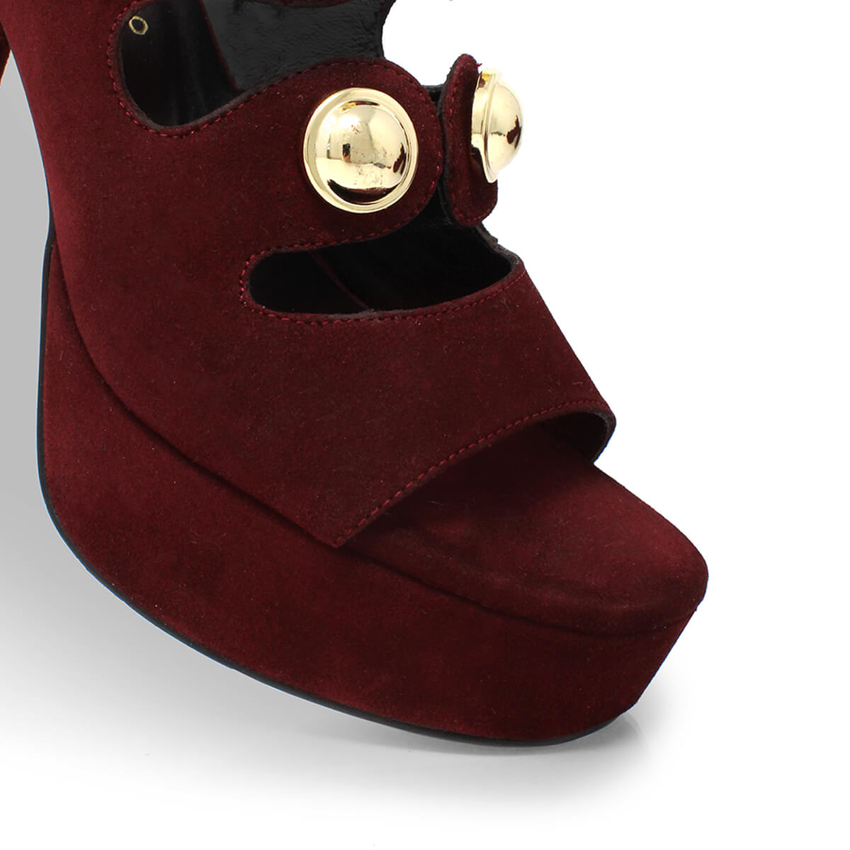 CALIPSO 95 - Old Gold Regina Romero High Heel Platform Sandal Shoe for Lady in Leather
